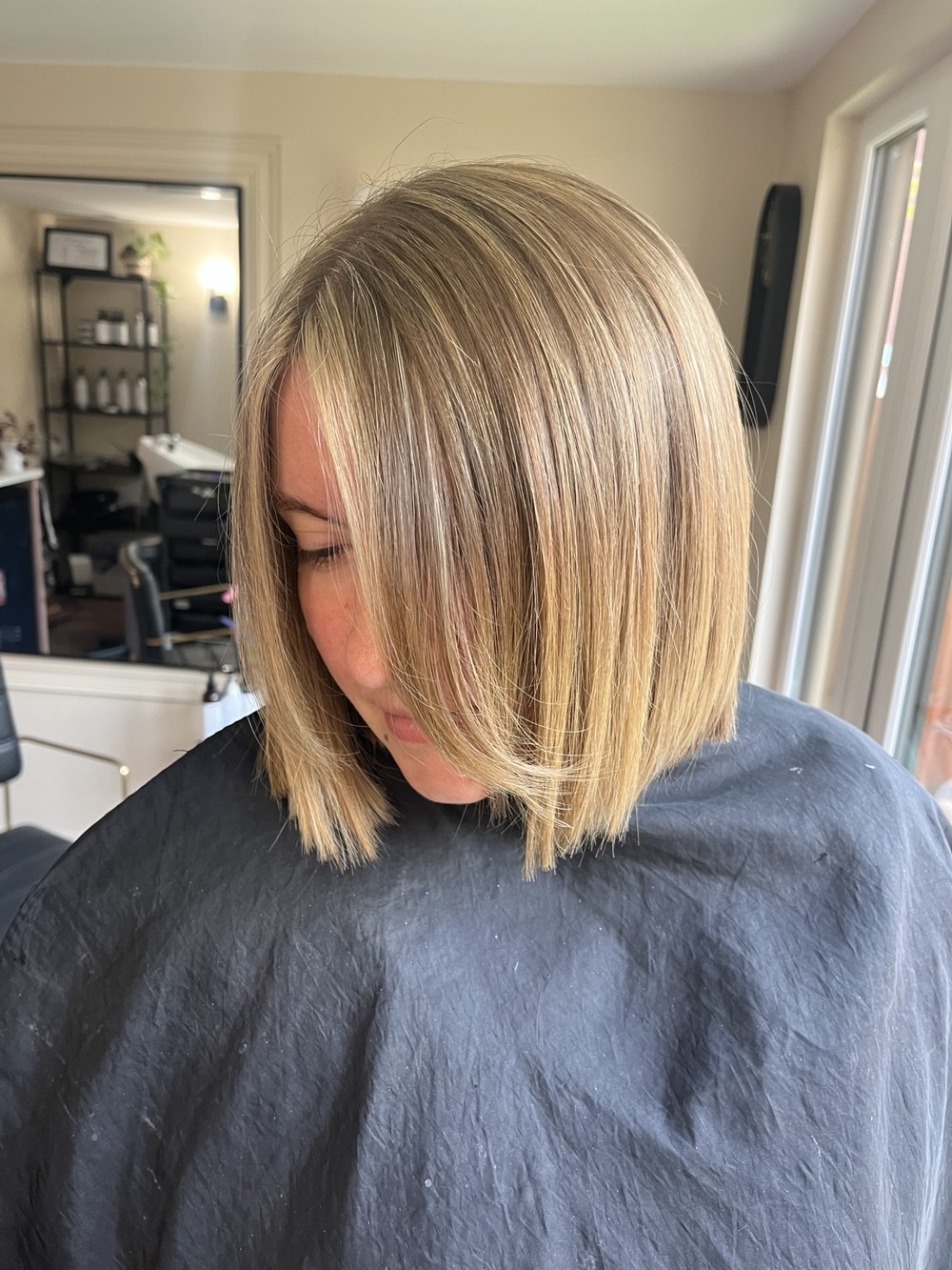 Blonde bob with soft dimension by Selina at The Room