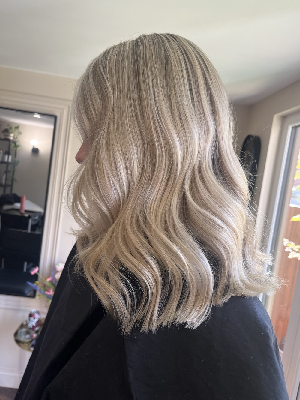 Cool blonde waves by Selina at The Room